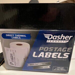 Dasher Products Thermal Shipping Labels  1744907 4x6: 2 full rolls and 1 partial